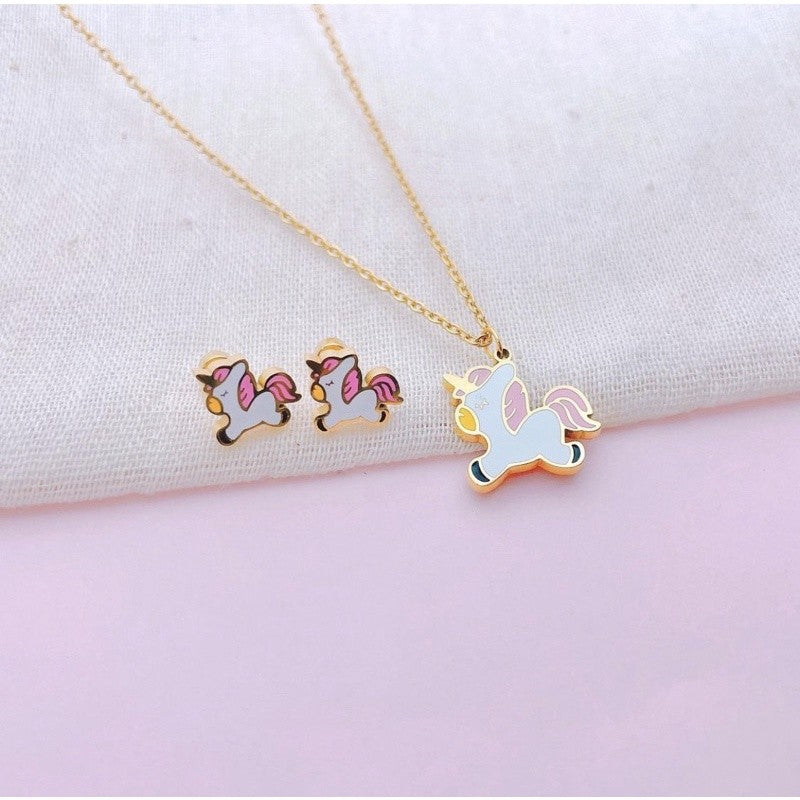 Stainless Steel Earrings and Necklace Set