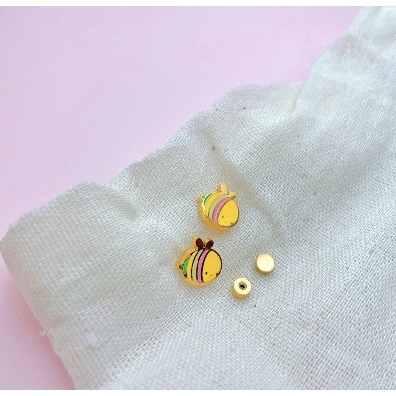 Stainless Steel Earrings Bee