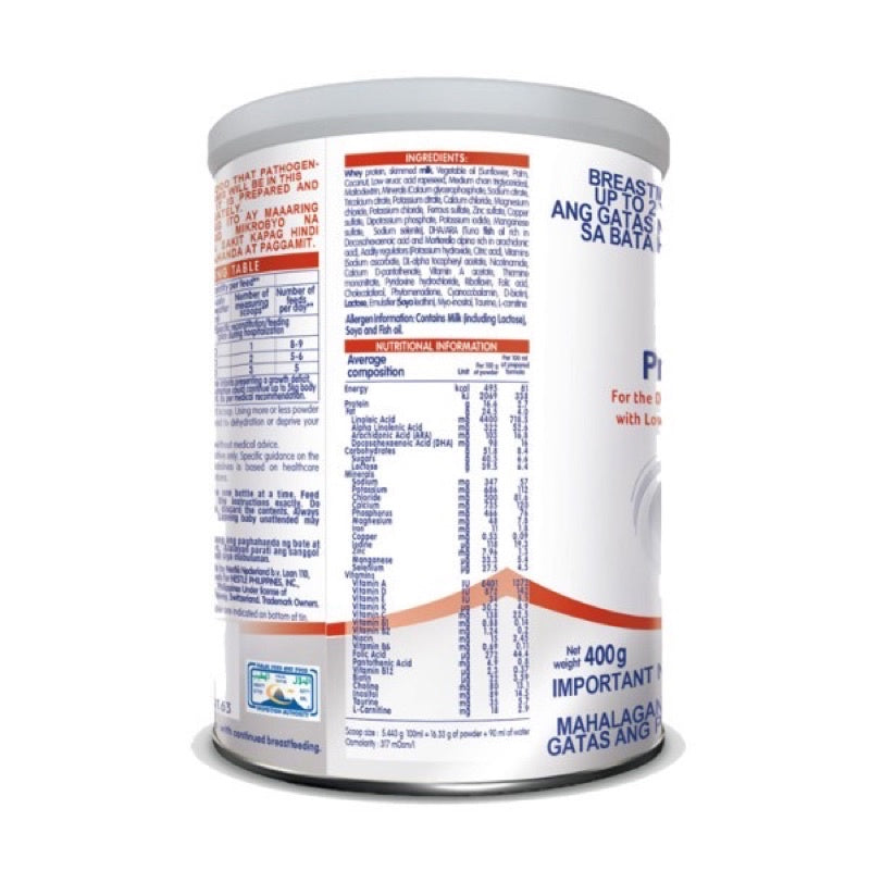 PreNAN® 400g for 0-12 Months Old Infant Formula