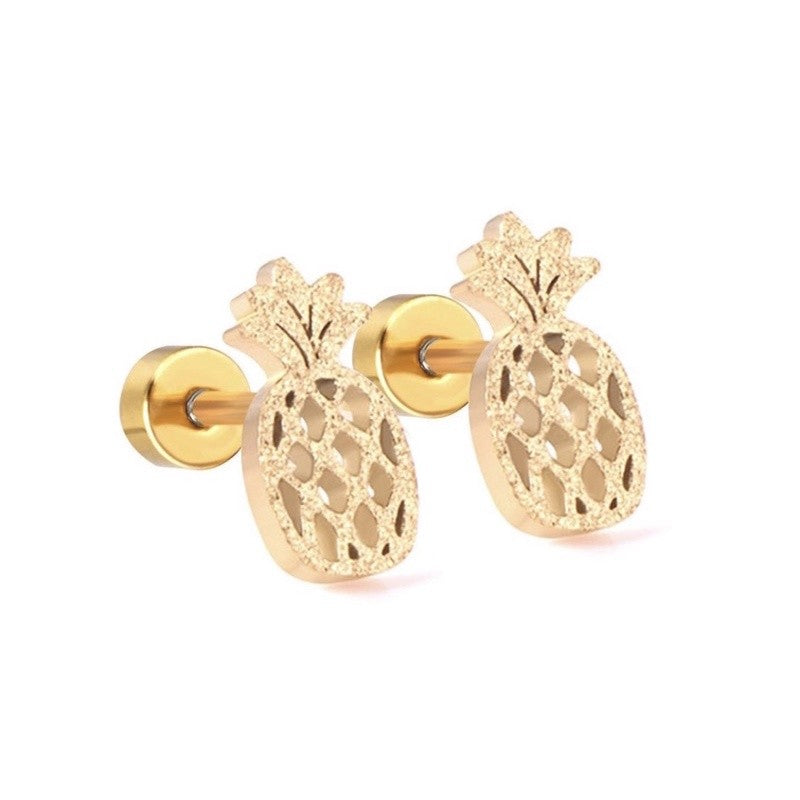 Stainless Steel Earrings Pineapple