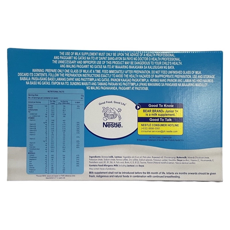 BEAR BRAND Junior 2.4kg for 1-3 Years Old Milk Supplement