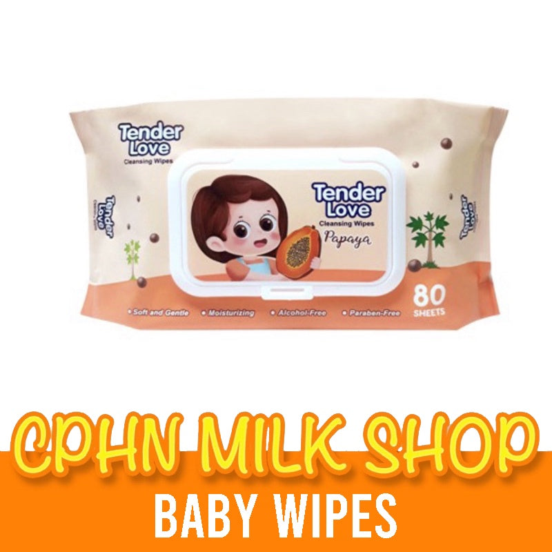 Tender Love Papaya Scent Baby Wipes 100 Sheets