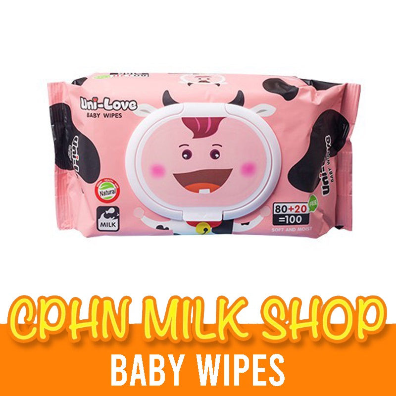 UniLove Milk Scent Baby Wipes 100's Pack of 1