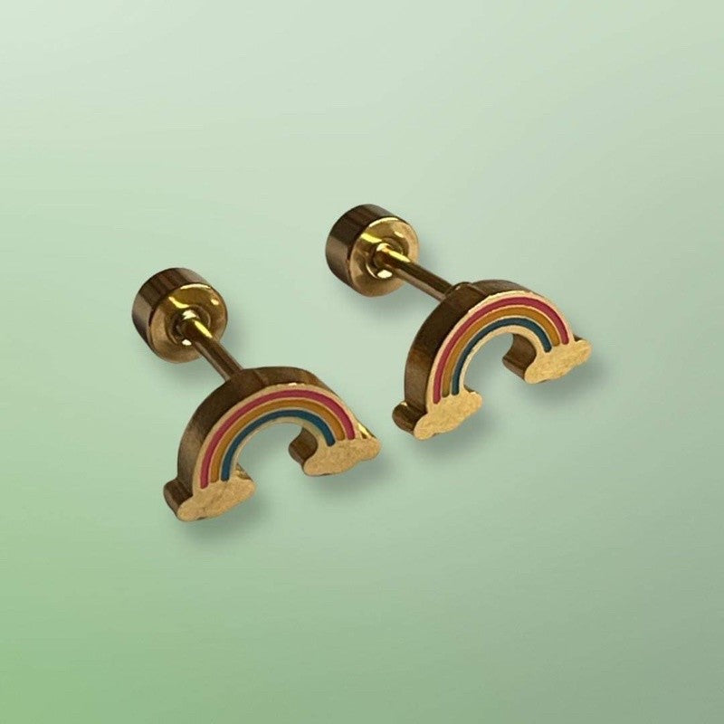 Stainless Steel Earrings Rainbow