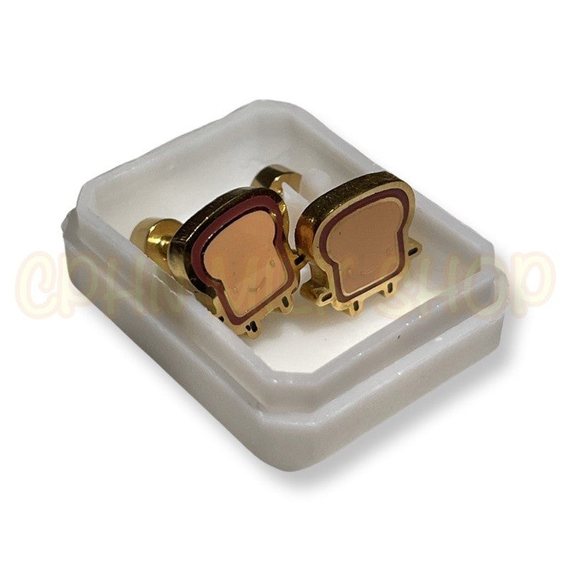 Stainless Steel Earrings Bread