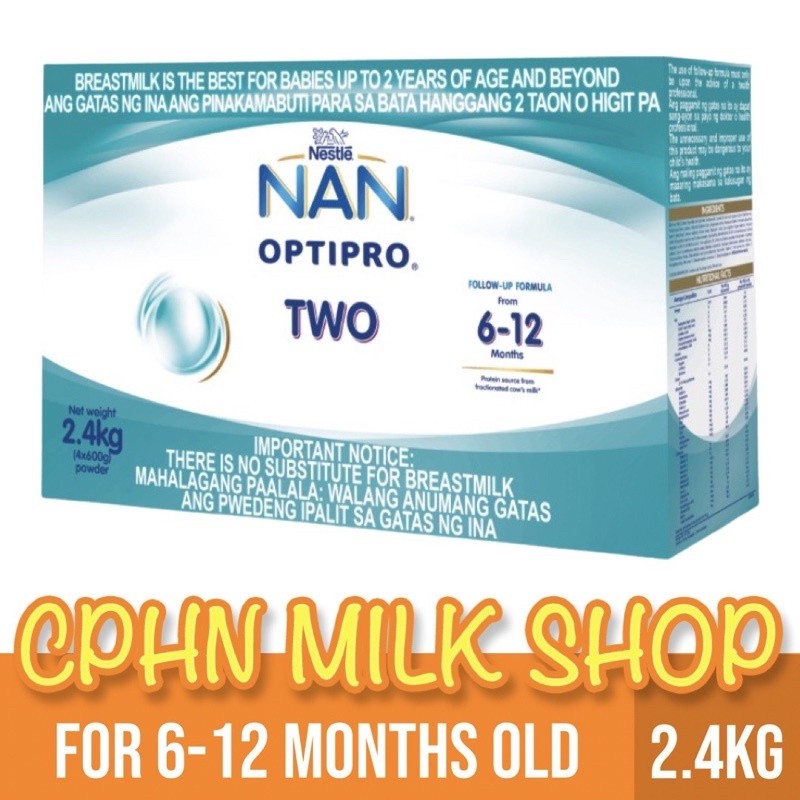 NAN OptiPro Two 2.4kg for 6-12 Months Old Infant Formula