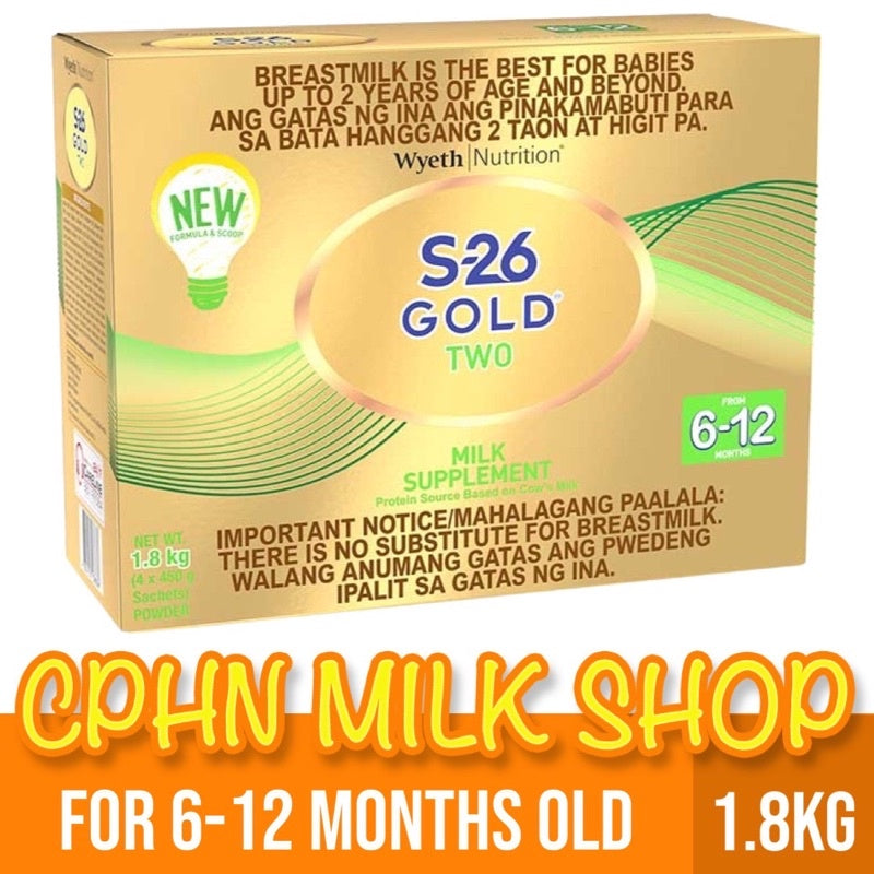 S-26 GOLD® TWO 1.8kg for 6-12 Months Old Infant Formula