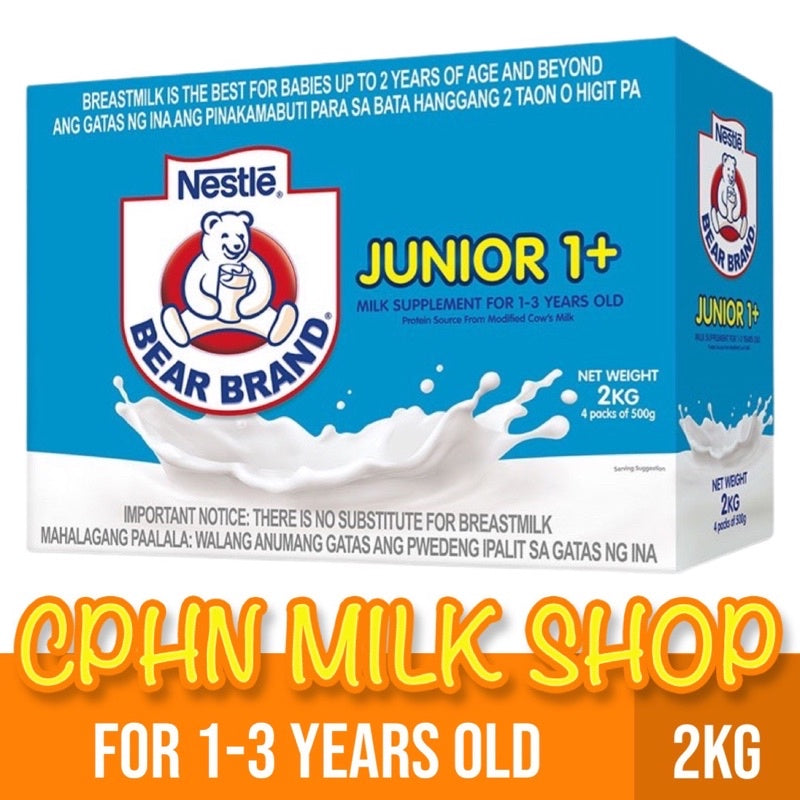 BEAR BRAND Junior 2kg for 1-3 Years Old Milk Supplement