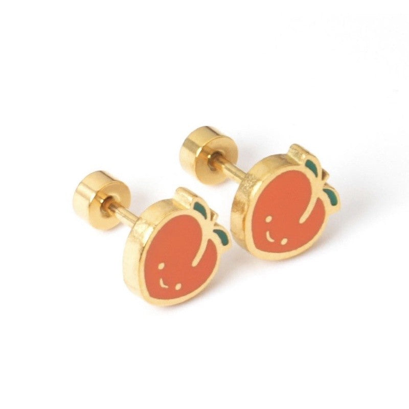 Stainless Steel Earrings Peaches