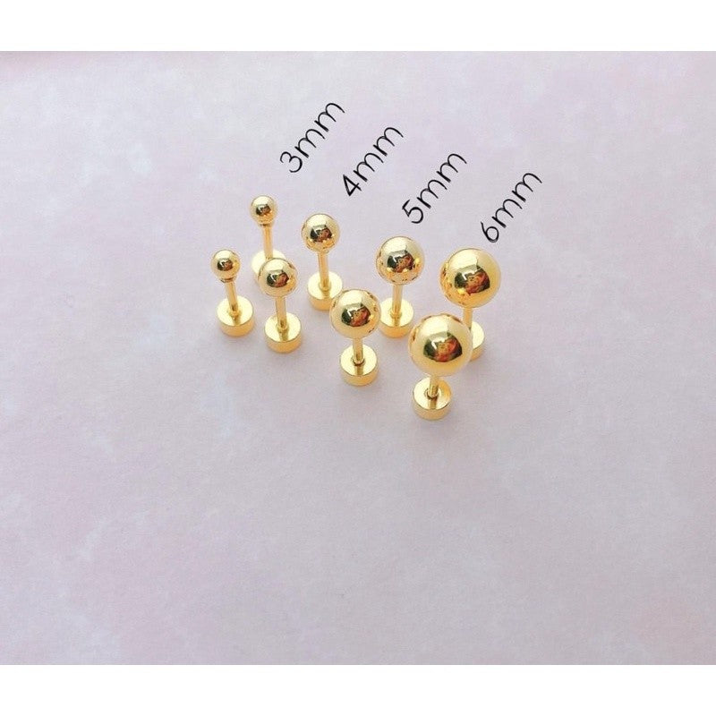 Stainless Earrings Ball (5MM, 4MM, 3MM)