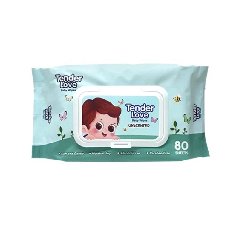 Tender Love Unscented Baby Wipes 100 Sheets
