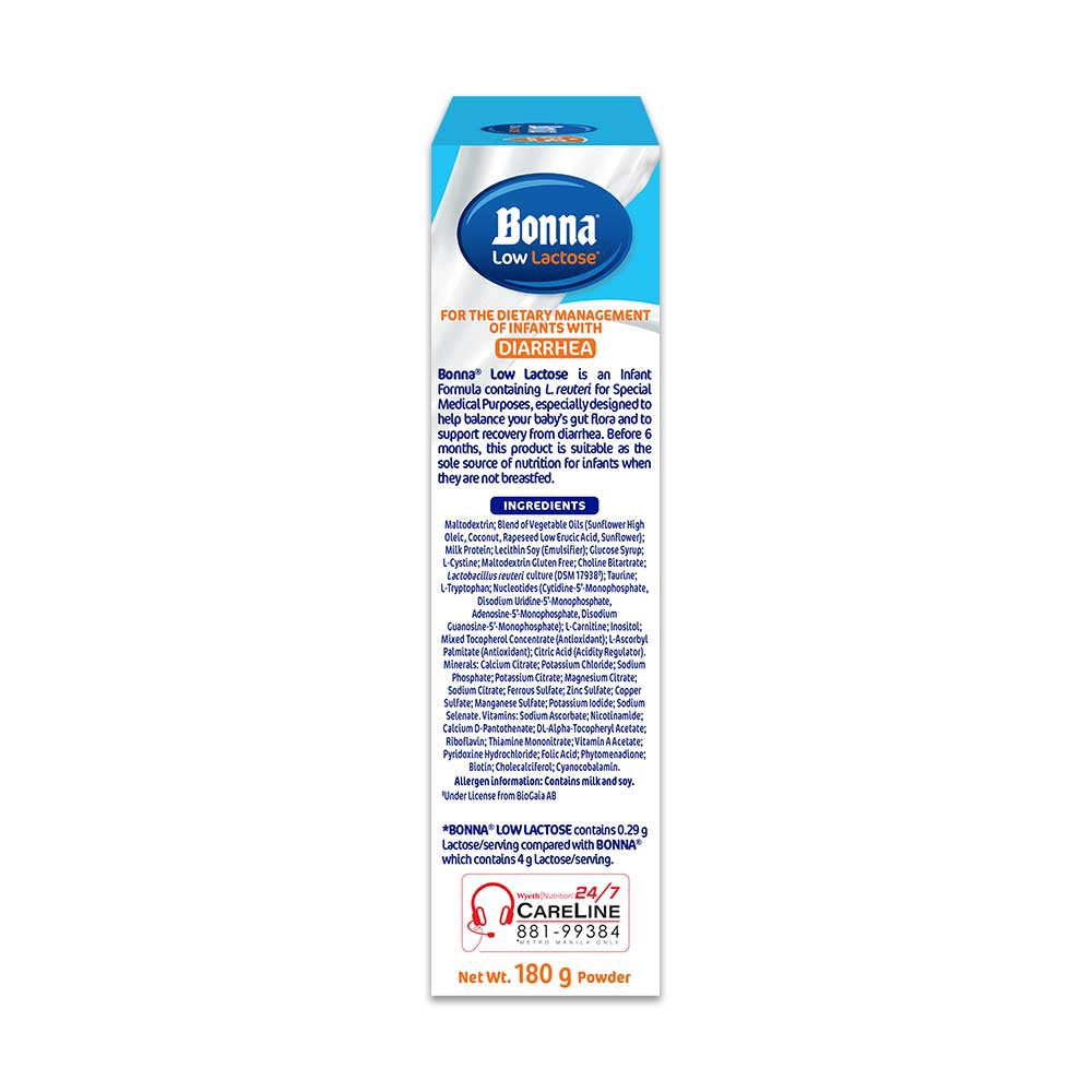 BONNA® Low Lactose 180g for 0-12 Months Old Infant Formula