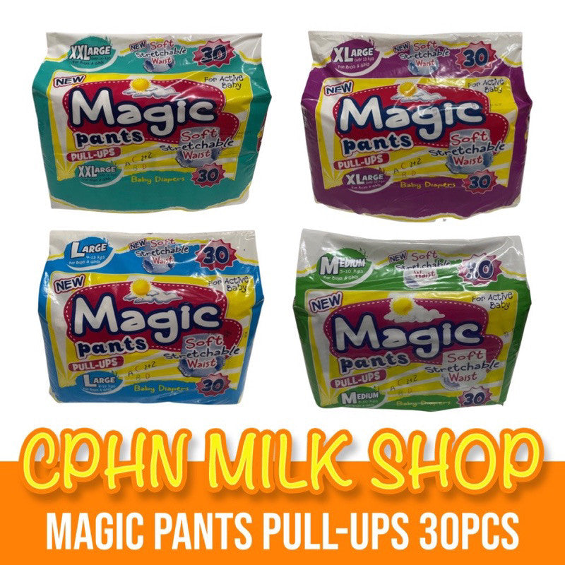 Magic Pants 30's (Variations) XXXL | XXL | XL | Large | Medium Pull-ups Baby Diaper