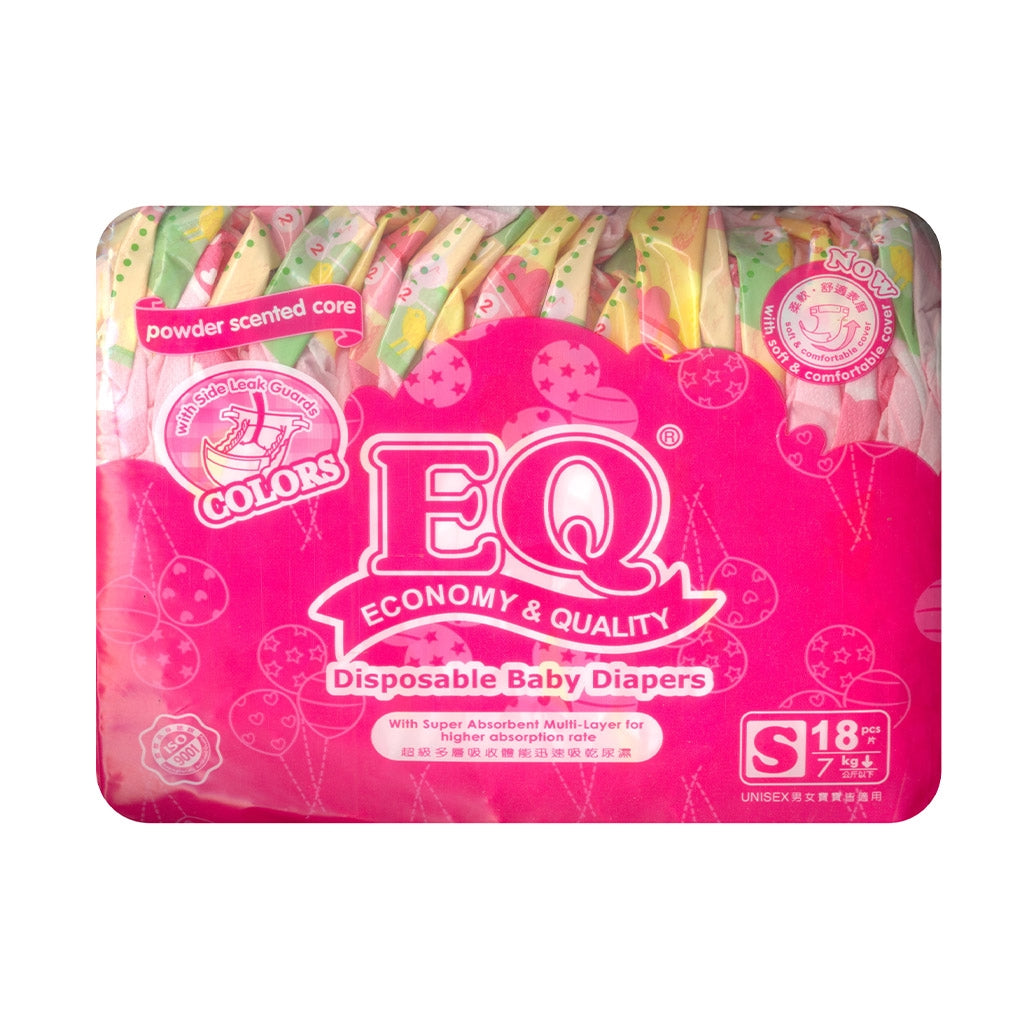 EQ Colors Tape Baby Diapers Budget Pack Small 18