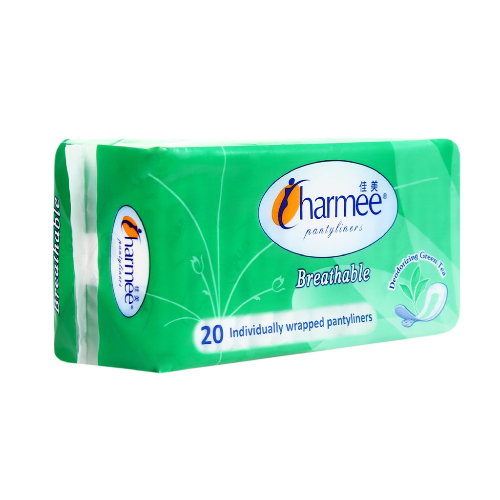 Charmee Pantyliners Breathable Deodorizing Green Tea 20's