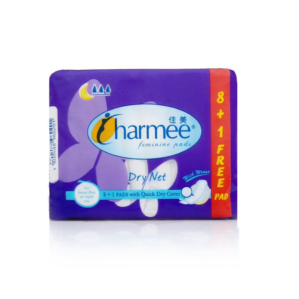 Charmee Dry Net Heavy Flow or Night Use with wings 8's