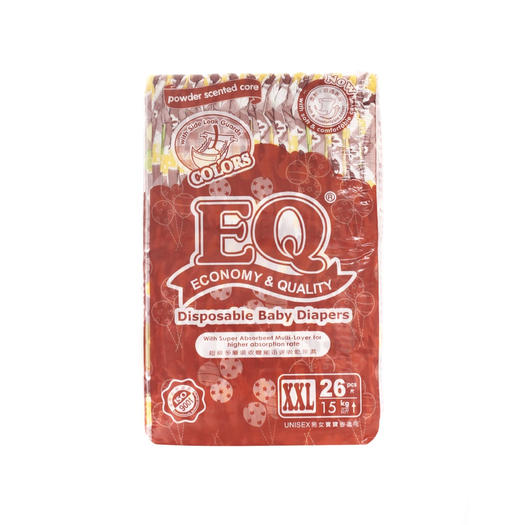 EQ Colors Tape Baby Diapers Big Pack XXL 26