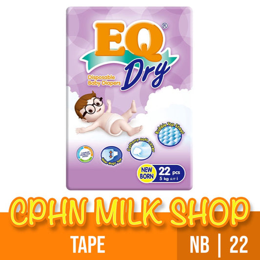 EQ Dry Tape Baby Diapers Travel Pack Newborn 22