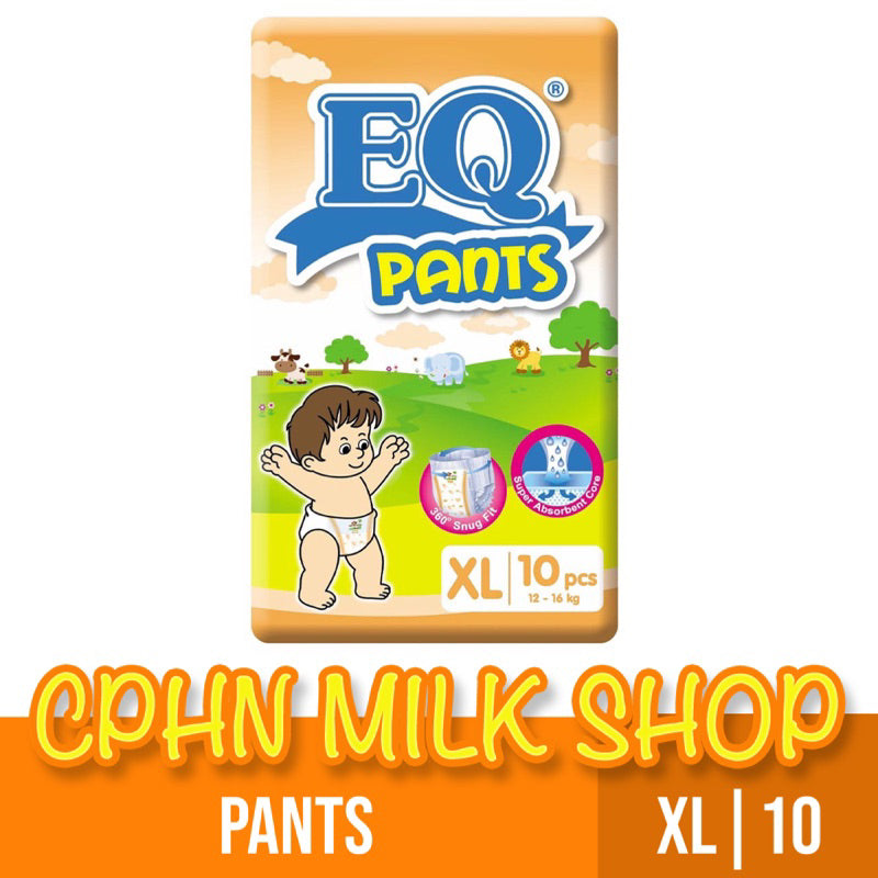 EQ Pants Baby Diapers Budget Pack XL 10