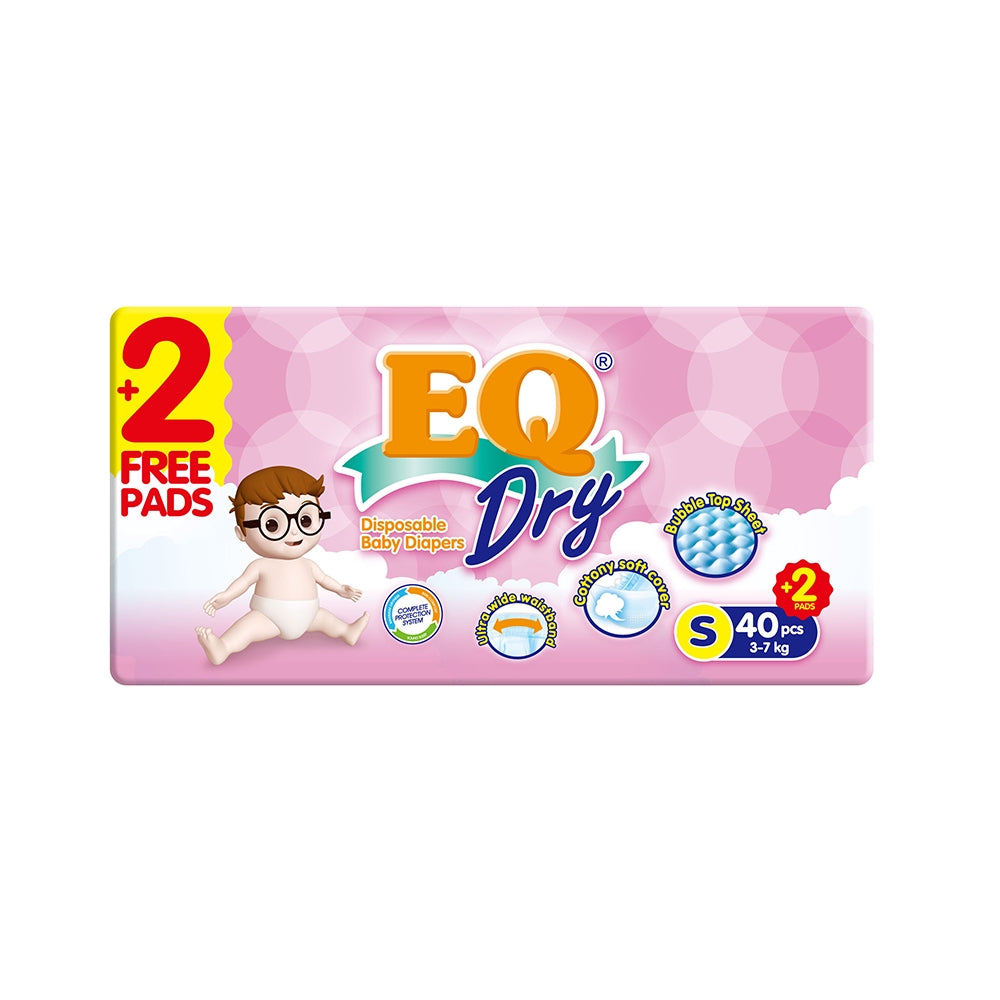 EQ Dry Tape Baby Diapers Econo Pack Small 40