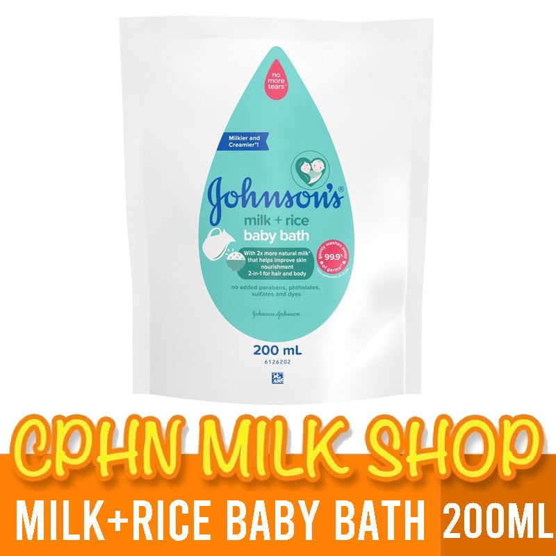 Johnson's Milk+Rice Baby Bath 200ml Refill