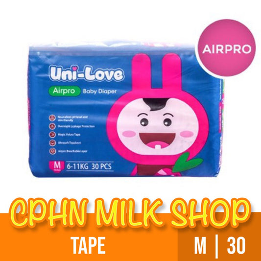 Uni-Love Airpro Tape Baby Diapers Medium 30