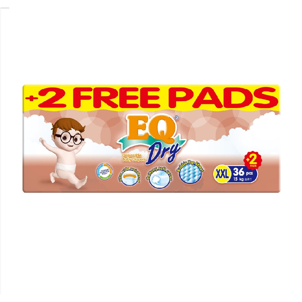 EQ Dry Tape Baby Diapers Jumbo Pack XXL 36