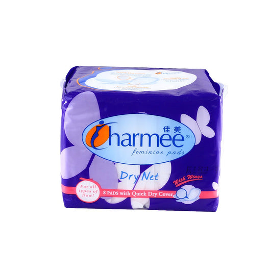 Charmee Sanitary Napkin All-flow Dry Net with wings 8's