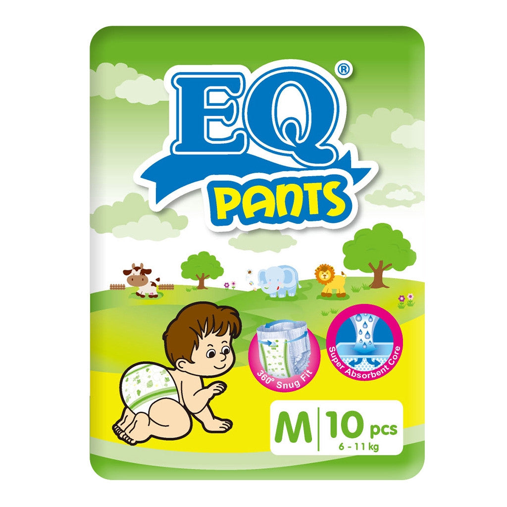 EQ Pants Baby Diapers Budget Pack Medium 10