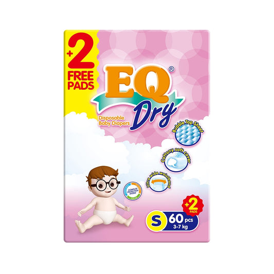 EQ Dry Tape Baby Diapers Jumbo Pack Small 60