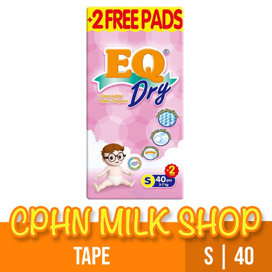 EQ Dry Tape Baby Diapers Econo Pack Small 40