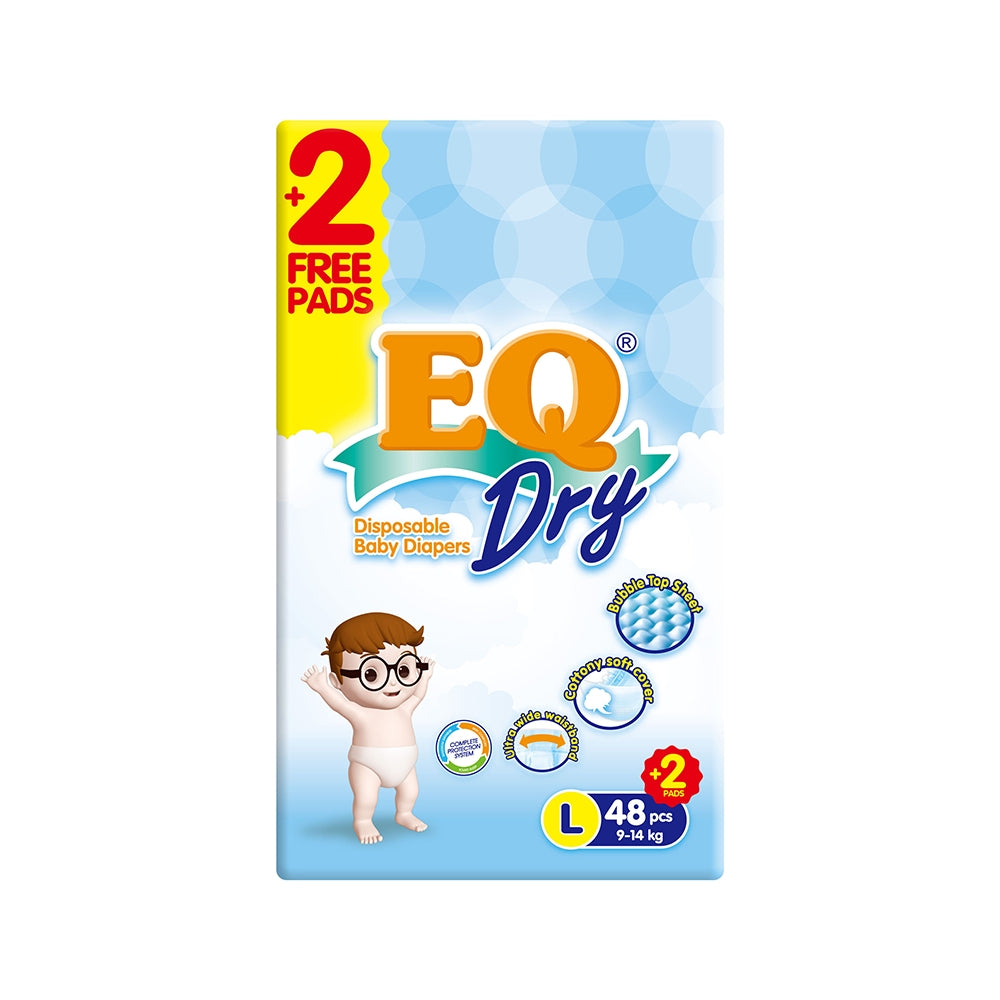 EQ Dry Tape Baby Diapers Jumbo Pack Large 48