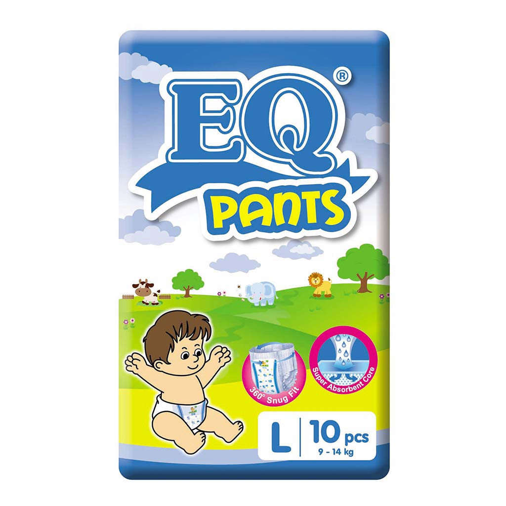 EQ Pants Baby Diapers Budget Pack Large 10