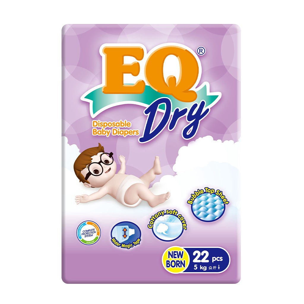 EQ Dry Tape Baby Diapers Travel Pack Newborn 22