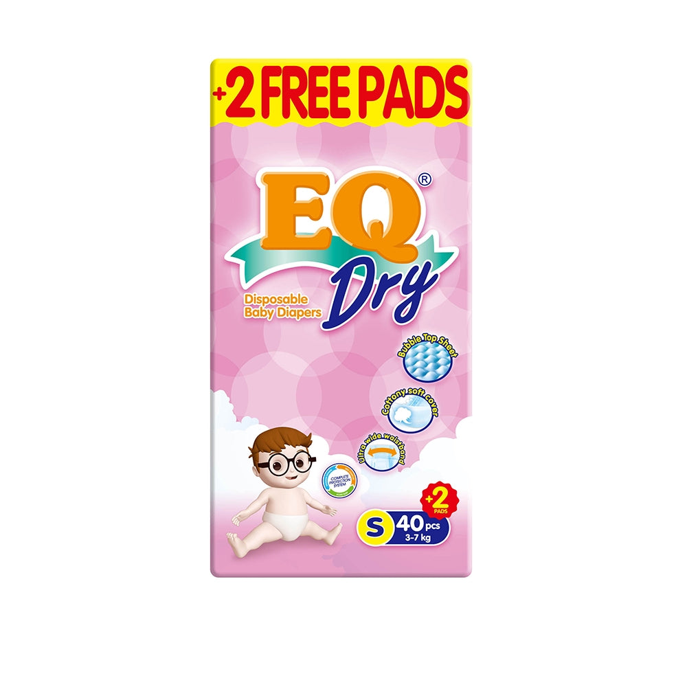 EQ Dry Tape Baby Diapers Econo Pack Small 40