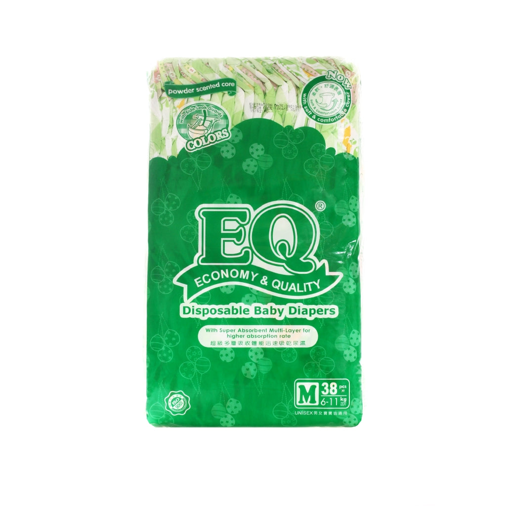 EQ Colors Tape Baby Diapers Big Pack Medium 38