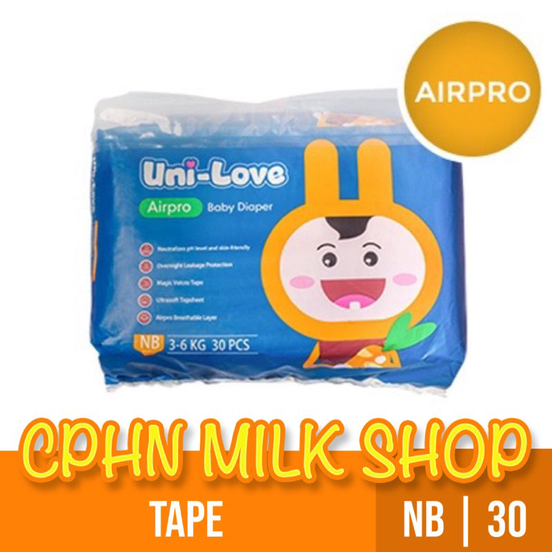 Uni-Love Airpro Tape Baby Diapers New Born 30
