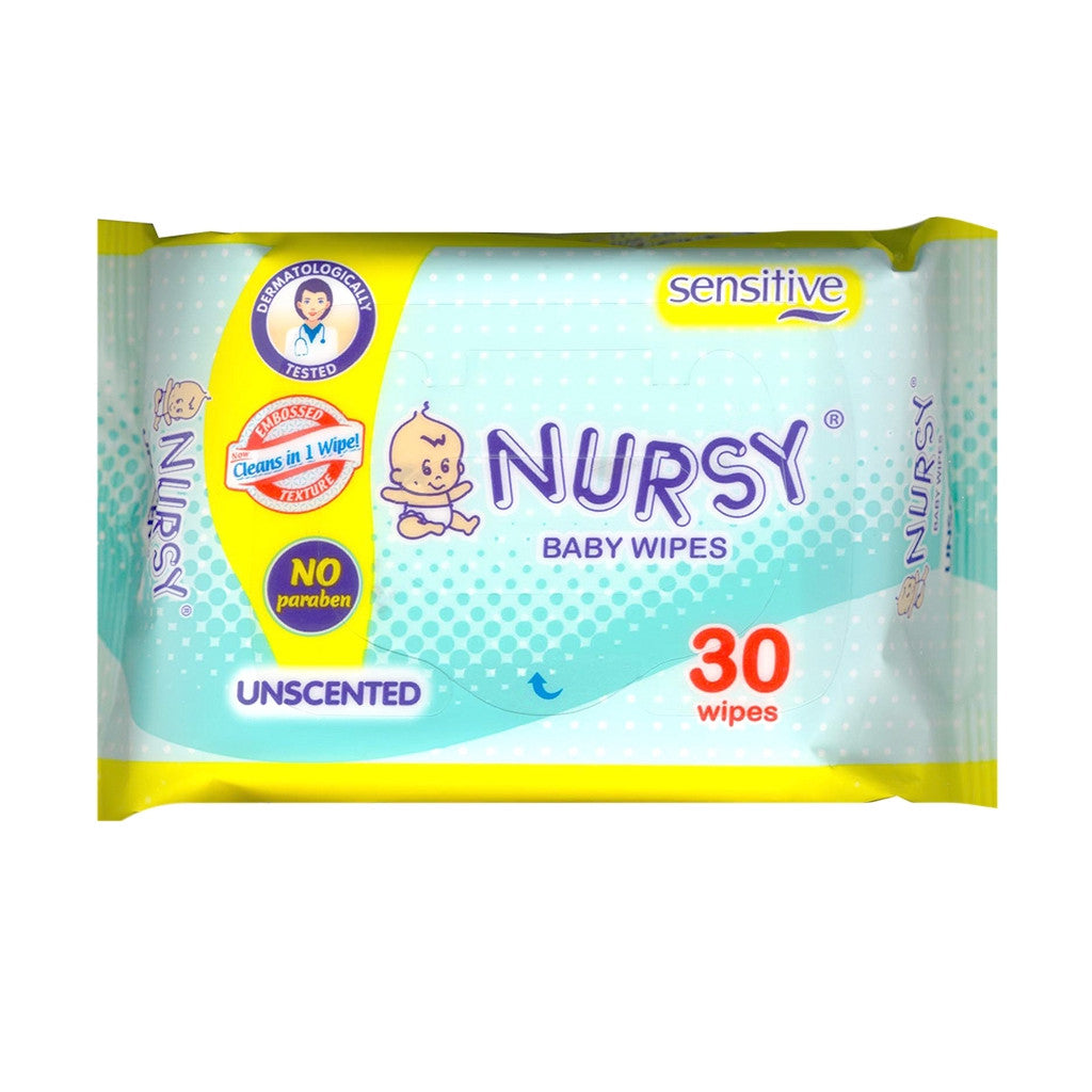 Nursy Baby Wipes Unscented 30 Sheets