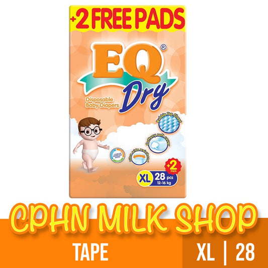 EQ Dry Tape Baby Diapers Econo Pack XL 28