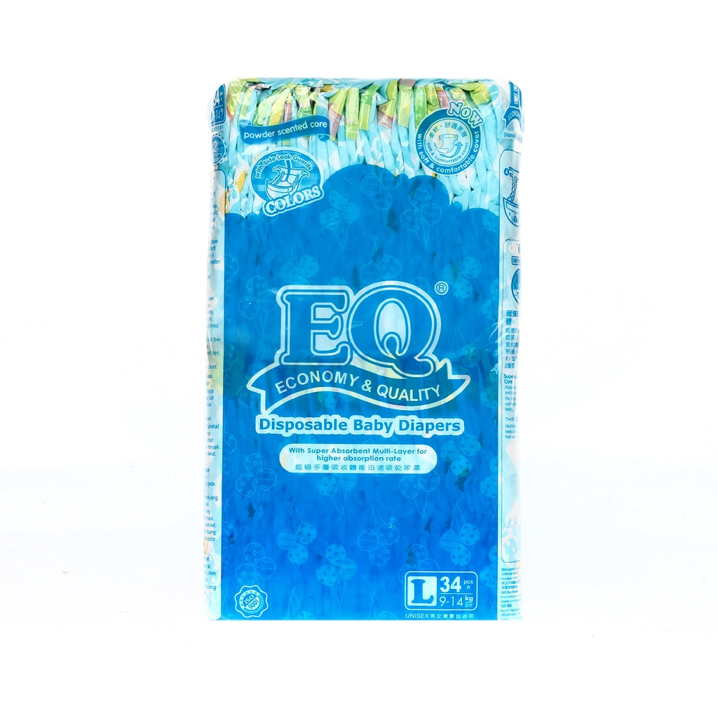 EQ Colors Tape Baby Diapers Big Pack Large 34