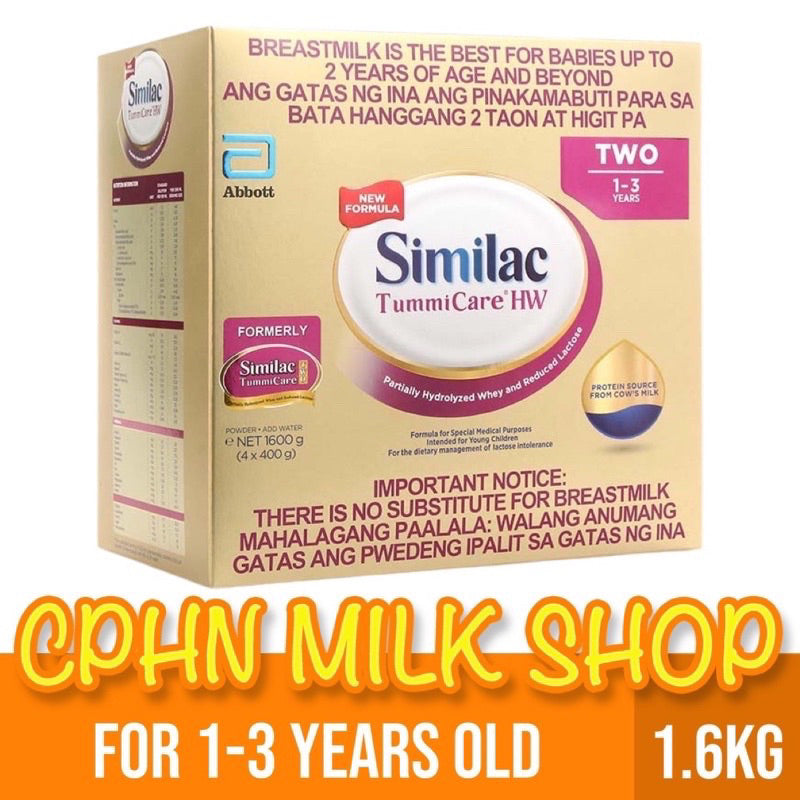 Similac TummiCare HW Two 2kg | 1.6kg for 1-3 Years Old Milk Supplement