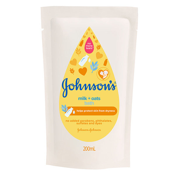 Johnson's Milk+Oats Bath 200ml Refill