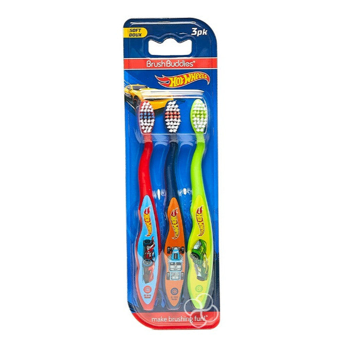 Brush Buddies Hot Wheels Toothbrush (3 Pack)