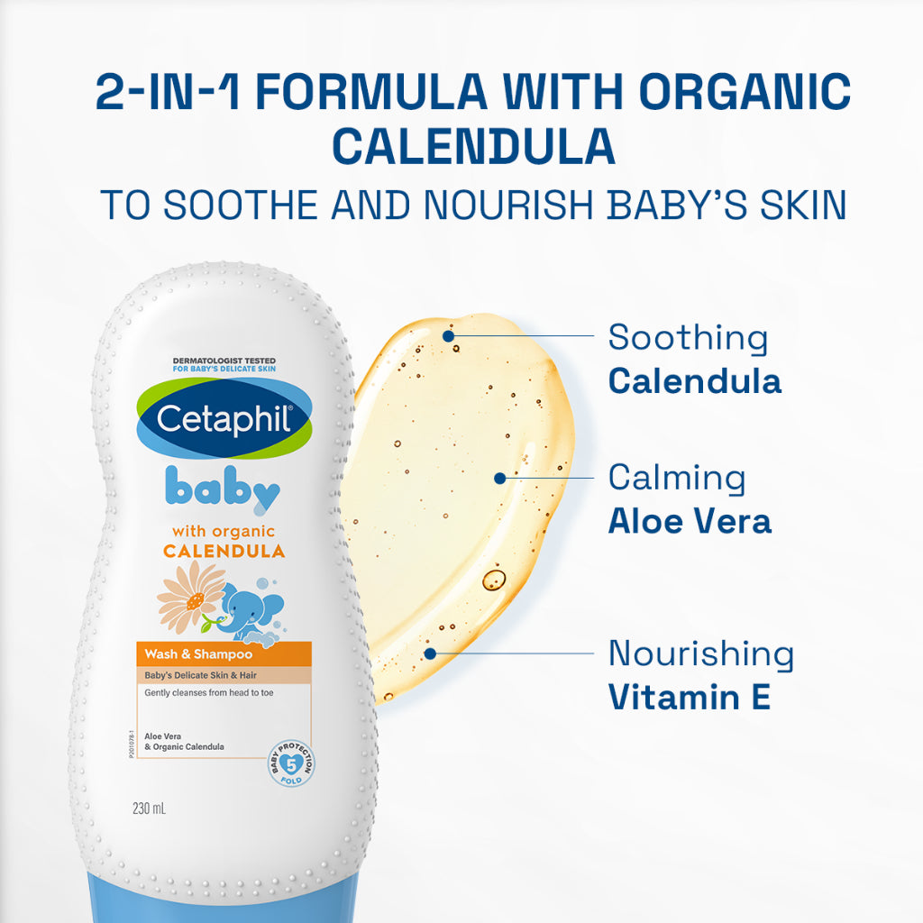 Cetaphil Baby Wash & Shampoo with Organic Calendula 230ml