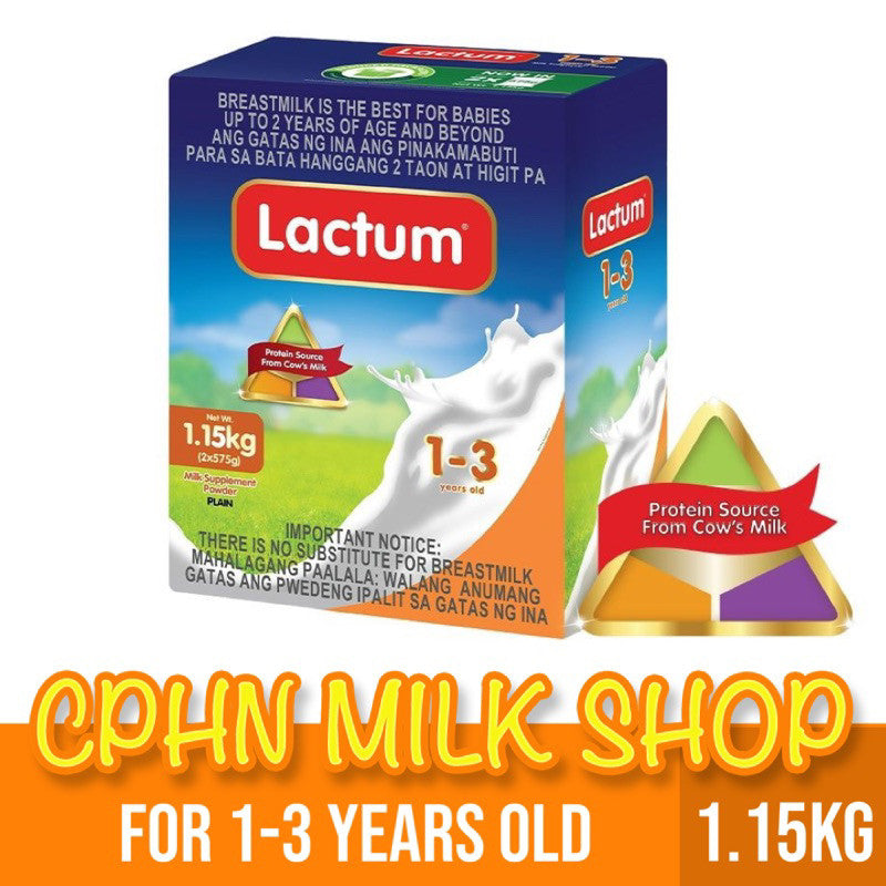 Lactum for 1-3 Years Old 1.15kg Plain Milk Supplement