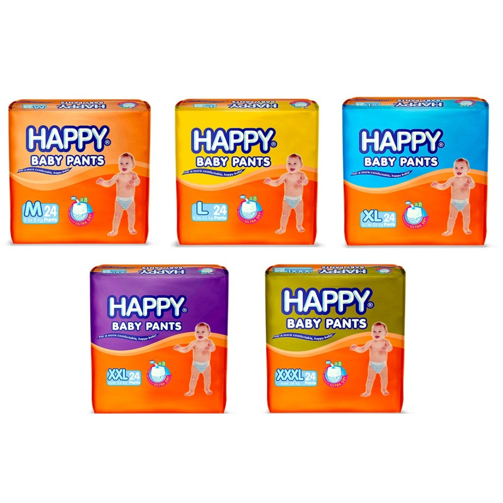 Happy Pants Baby Diaper Medium | Large | XL | XXL | XXXL 24