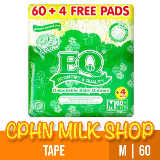 EQ Colors Tape Baby Diapers Jumbo Pack Medium 60
