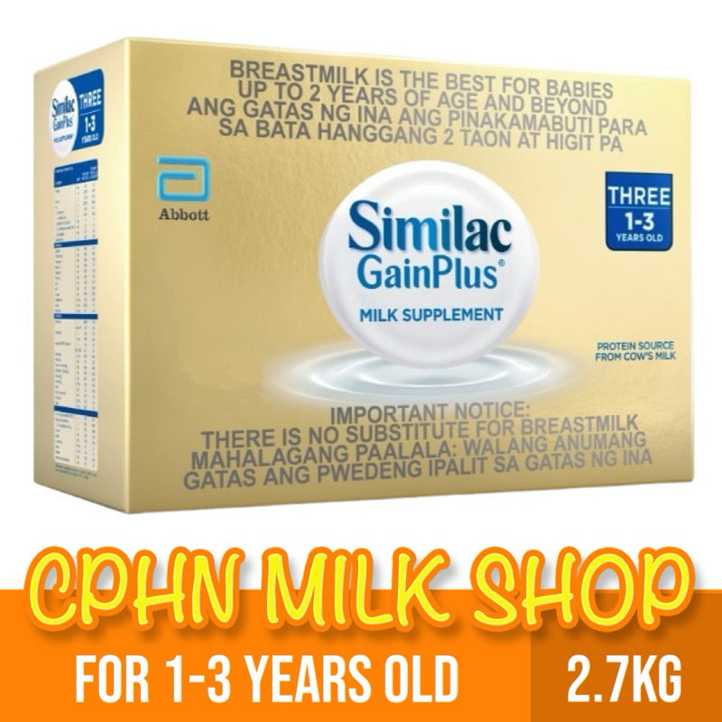 Similac GainPlus 2.7kg for 1-3 Years Old Milk Supplement