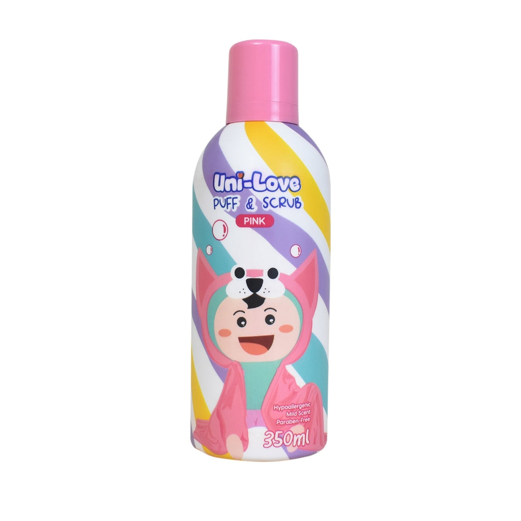 Uni-Love Puff and Scrub 350ml Pink