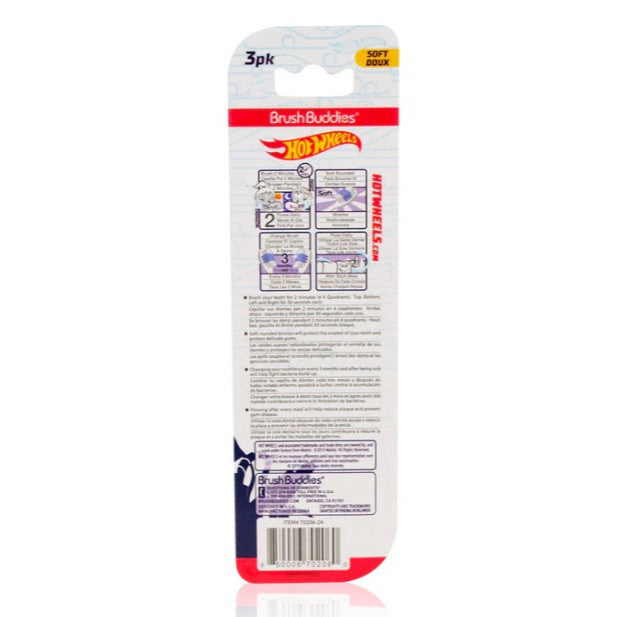 Brush Buddies Hot Wheels Toothbrush (3 Pack)